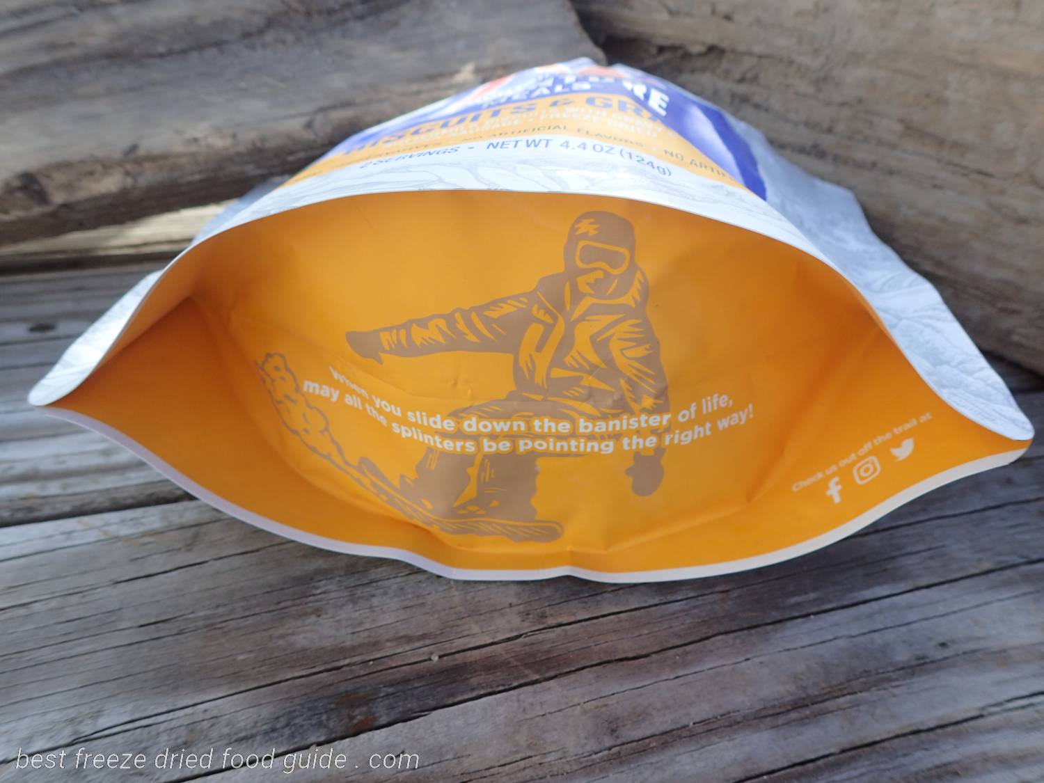 Mountain House freeze dried food pouch bowl bottom