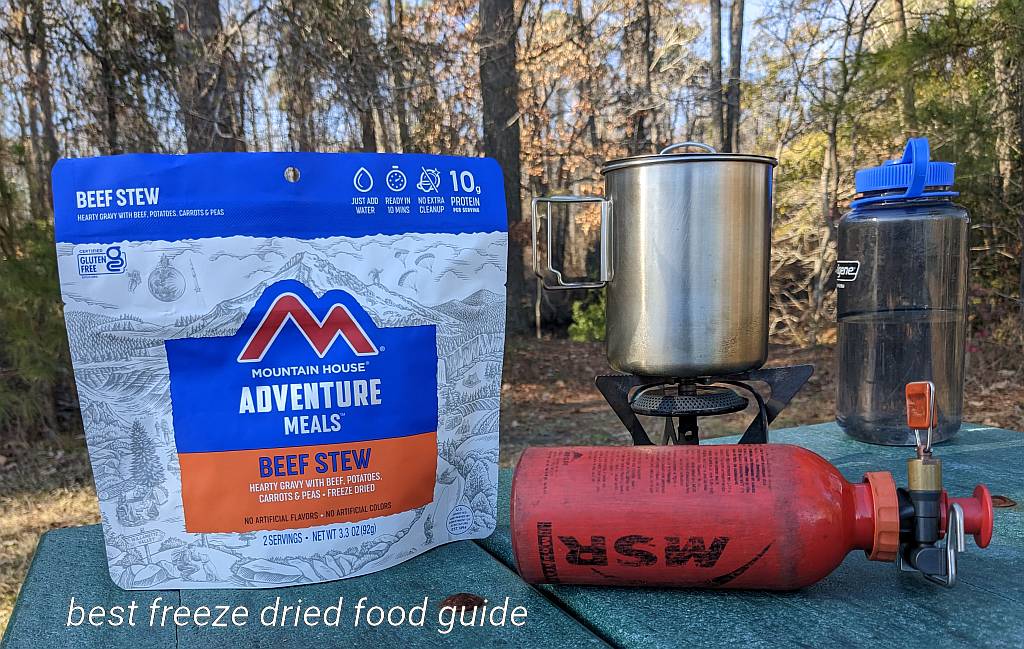boiling water for our mountain house beef stew dinner | mountain house freeze dried beef stew review | mountain house beef stew review