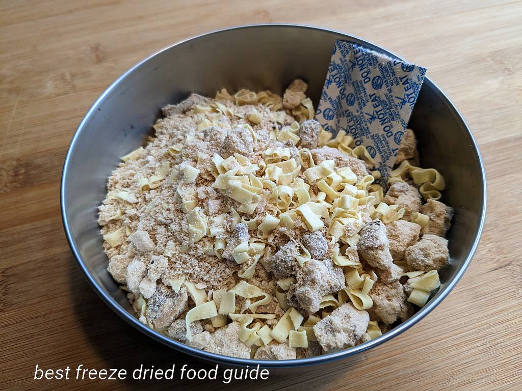 Mountain House Beef Stroganoff with Noodles dry ingredients | Freeze Dried Survival and Emergency Food | Freeze Dried Backpacking and Camping Food | Mountain House Freeze Dried Food