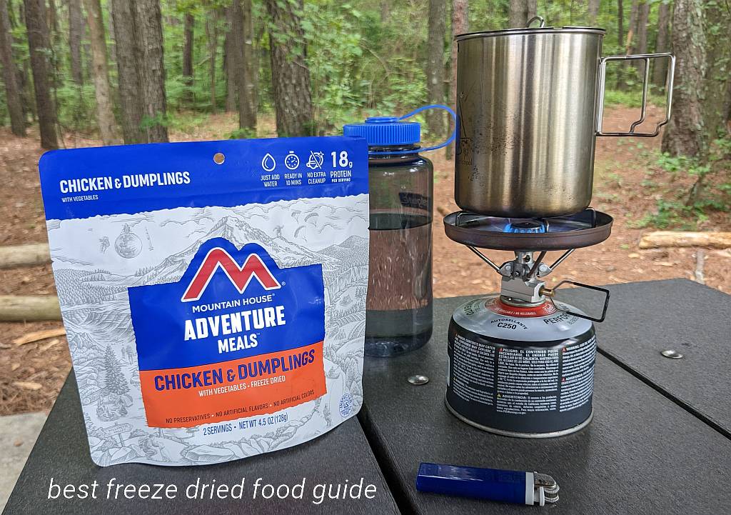 heating water for the Mountain House Chicken and Dumplings freeze-dried meal | | Mountain House Chicken and Dumplings Review | Freeze Dried emergency Food | Freeze Dried Camping Food | freeze-dried backpacking food | Mountain House freeze-dried meals | Mountain House freeze-dried food | freeze-dried camping food