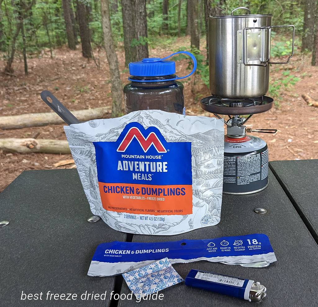 rehydrating the Chicken and Dumplings for good eats | Mountain House Chicken and Dumplings Review | Freeze-Dried emergency Food | Freeze-Dried Camping Food | freeze-dried backpacking food | Mountain House freeze-dried meals | Mountain House freeze-dried food | freeze-dried camping food